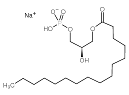 1-棕榈酰基-sn-甘油-3-磷酸钠盐结构式