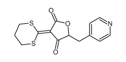 3-(1,3-dithian-2-ylidene)-5-(pyridin-4-ylmethyl)oxolane-2,4-dione Structure