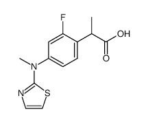 2-[2-fluoro-4-(N-methyl-N-thiazol-2-ylamino)phenyl]propionic acid Structure