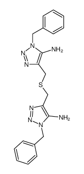 bis-(4-amino-3-benzyl-3H-1,2,3-triazol-5-ylmethyl) sulphide Structure