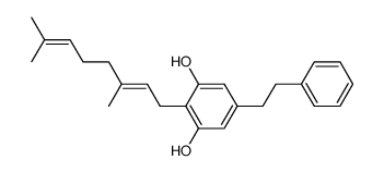 3,5-dihydroxy-4-geranylbibenzyl Structure