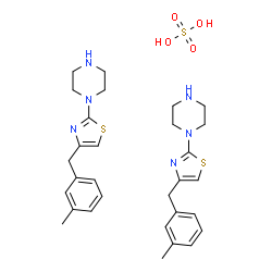((Methyl-3 benzyl)-4 thiazolyl-2)-1 piperazine hemisulfate hemihydrate [French] Structure