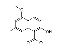 methyl 2-hydroxy-5-methoxy-7-methyl-1-naphthalenecarboxylate结构式