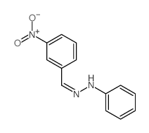 N-[(3-nitrophenyl)methylideneamino]aniline结构式