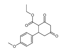 ethyl 6-(p-methoxyphenyl)-2,4-dioxocyclohexane-1-carboxylate Structure