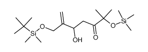 2-[(tert-butyldimethylsiloxy)methyl]-3-hydroxy-6-methyl-6-(trimethylsiloxy)-1-hepten-5-one结构式