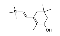 (E)-2,5,5-trimethyl-3-(2-(trimethylsilyl)vinyl)cyclohex-2-en-1-ol Structure