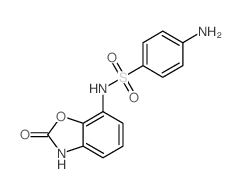Benzenesulfonamide,4-amino-N-(2,3-dihydro-2-oxo-7-benzoxazolyl)- Structure