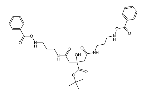 2-tert-butyl-1,3-((3-N-benzoyloxy)propyl)diamide citrate Structure