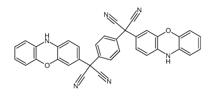 α,α'-di(3-phenoxazinyl)-p-phenylenedimalononitrile结构式