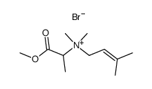 dimethyl-(3,3-dimethylallyl)-(1-methoxycarbonylethyl)ammonium bromide结构式