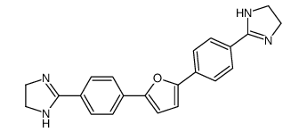 2-[4-[5-[4-(4,5-dihydro-1H-imidazol-2-yl)phenyl]furan-2-yl]phenyl]-4,5-dihydro-1H-imidazole结构式