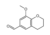 methoxy-8 dihydro-3,4 2H-benzopyranne-1 carbaldehyde-6 Structure