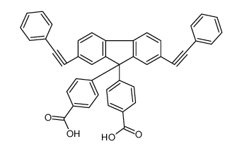 4-[9-(4-carboxyphenyl)-2,7-bis(2-phenylethynyl)fluoren-9-yl]benzoic acid结构式