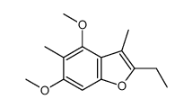 2-ethyl-4,6-dimethoxy-3,5-dimethyl-1-benzofuran Structure