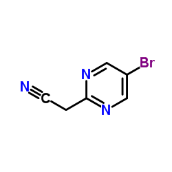 (5-Bromo-2-pyrimidinyl)acetonitrile Structure