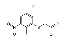 potassium 2-((2-methyl-3-nitrophenyl)thio)acetate Structure