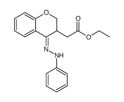 ethyl 2-(4-(2-phenylhydrazono)chroman-3-yl)acetate Structure