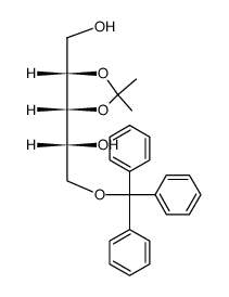 2,3-O-isopropylidene-5-O-(triphenylmethyl)-D-ribitol Structure