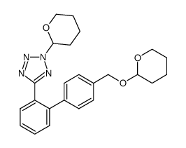 2-(tetrahydro-pyran-2-yl)-5-[4'-(tetrahydro-pyran-2-yloxymethyl)-biphenyl-2-yl]-2H-tetrazole结构式