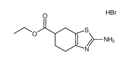 2-amino-4,5,6,7-tetrahydrobenzothiazole-6-carboxylic acid ethyl ester hydrobromide结构式