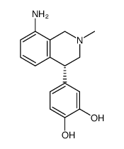 (R)-(-)-8-amino-1,2,3,4-tetrahydro-4-(3,4-dihydroxyphenyl)-2-methylisoquinoline Structure