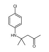 4-(4-chloroanilino)-4-methylpentan-2-one结构式