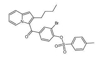 2-bromo-4-(2-butylindolizine-3-carbonyl)phenyl 4-methylbenzenesulfonate Structure