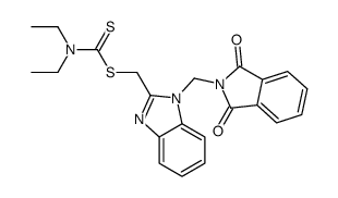 [1-[(1,3-dioxoisoindol-2-yl)methyl]benzimidazol-2-yl]methyl N,N-diethylcarbamodithioate结构式