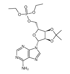 Diethyl 2',3'-O-isopropylideneadenosine 5'-phosphate结构式