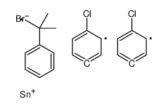 bromo-bis(4-chlorophenyl)-(2-methyl-2-phenylpropyl)stannane结构式