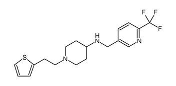 3-Pyridinemethanamine, N-[1-[2-(2-thienyl)ethyl]-4-piperidinyl]-6-(trifluoromethyl) Structure
