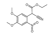 ethyl 2-cyano-2-(4,5-dimethoxy-2-nitro-phenyl)-acetate Structure