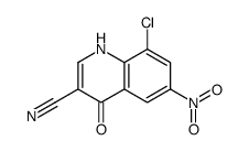 8-氯-4-羟基-6-硝基喹啉-3-甲腈结构式