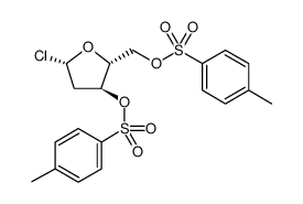 β-D-erythro-Pentofuranosyl chloride, 2-deoxy-, 3,5-bis(4-methylbenzenesulfonate) Structure