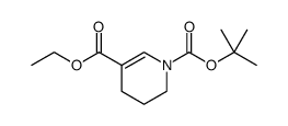 1,3(4H)-Pyridinedicarboxylic acid, 5,6-dihydro-, 1-(1,1-dimethylethyl) 3-ethyl ester结构式