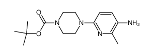 4-(5-amino-6-methyl-pyridin-2-yl)-piperazine-1-carboxylic acid tert-butyl ester Structure