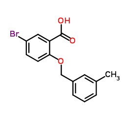 5-Bromo-2-[(3-methylbenzyl)oxy]benzoic acid Structure