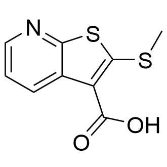 2-(甲硫基)噻吩并[2,3-b]吡啶-3-羧酸结构式