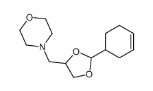 4-[(2-cyclohex-3-en-1-yl-1,3-dioxolan-4-yl)methyl]morpholine结构式