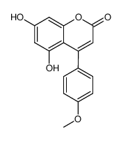5,7-dihydroxy-4-(4-methoxyphenyl)-2H-1-benzopyran-2-one结构式