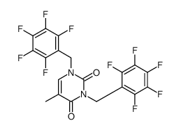 5-methyl-1,3-bis[(2,3,4,5,6-pentafluorophenyl)methyl]pyrimidine-2,4-dione结构式