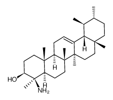 3-β-hydroxy-4-β-amino-24-norurs-12-ene结构式