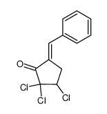 (+-)-5-((E)-benzylidene)-2,2,3-trichloro-cyclopentanone结构式