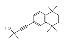 (5,5,8,8-tetramethyl-5,6,7,8-tetrahydronaphthalen-2-ylethynyl)dimethylcarbinol结构式