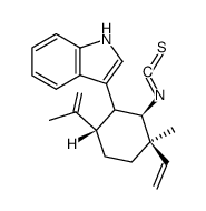 (+)-3-[(1S)-3β-Ethenyl-2β-isothiocyanato-3-methyl-6α-(1-methylethenyl)cyclohexane-1β-yl]-1H-indole structure