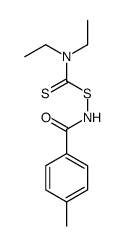[(4-methylbenzoyl)amino] N,N-diethylcarbamodithioate Structure