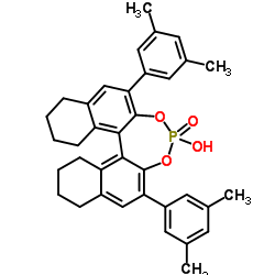 (R)-3,3'-双(3,5-二甲基苯基)-5,5',6,6',7,7',8,8'-八氢-1,1'-联萘酚膦酸酯结构式
