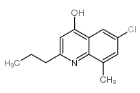 6-氯-8-甲基-2-丙基-4-喹啉醇结构式