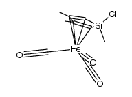 (η4-exo-1-chloro-endo-1-methyl-3,4-dimethylsilole)tricarbonyliron Structure